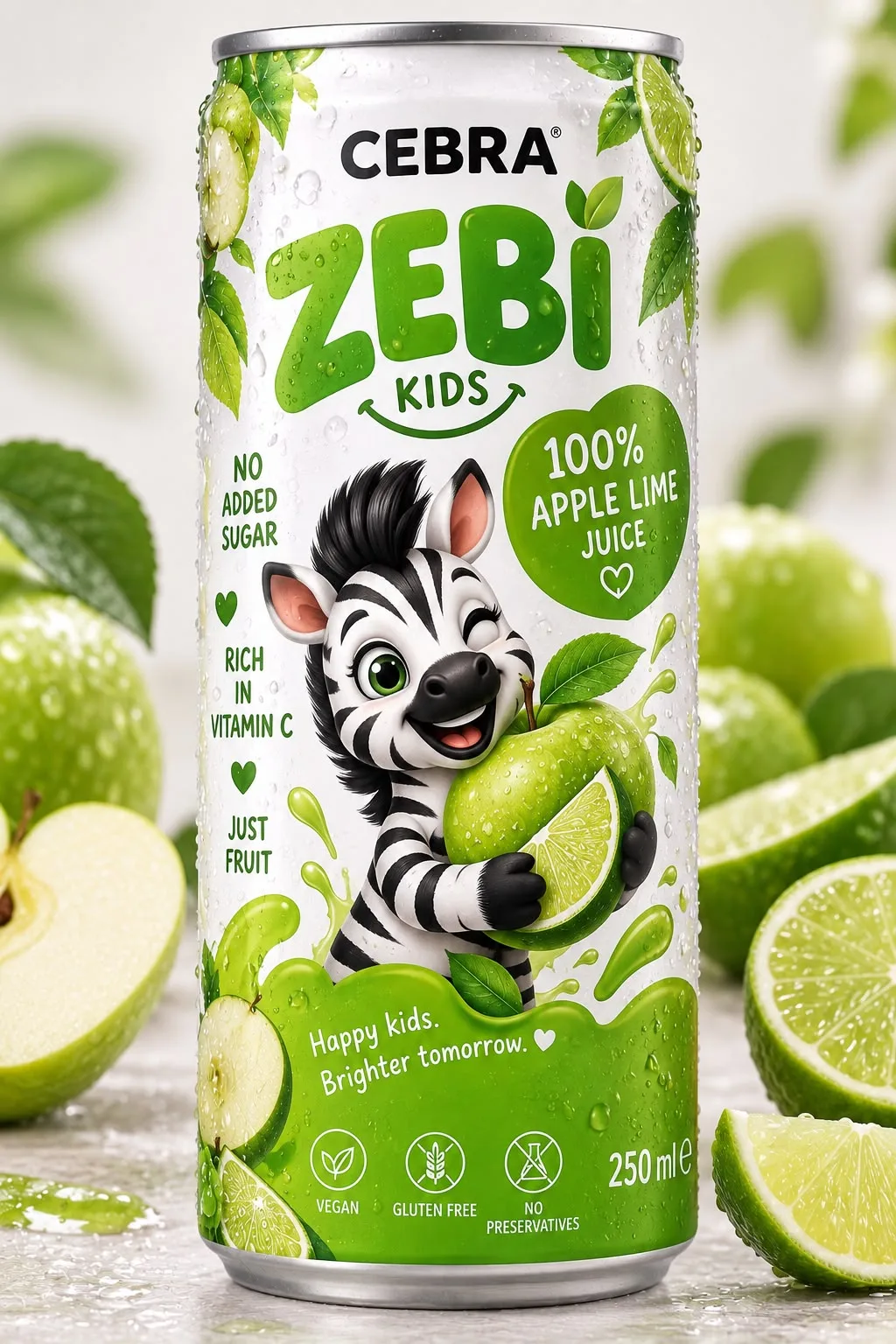 CEBRA ZEBI Jablkovo Limetková šťava 250ml